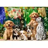 Image de Puzzle 500 piÃ¨ces : Chiots, lessive et pitreries d'oiseaux