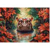 Image de Puzzle 500 piÃ¨ces : Hippo Relaxation