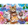 Image de Puzzle 70 piÃ¨ces : Chatons avec des fleurs