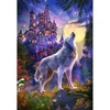 Image de Puzzle 1000 piÃ¨ces : Loup au pied du chÃ¢teau