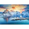 Image de Puzzle 1000 pièces : Lever de soleil sur Sakrisoy, Lofoten, Norvège C-105366-2