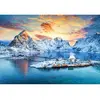 Image de Puzzle 1000 piÃ¨ces : Lever de soleil sur Sakrisoy, Lofoten, NorvÃ¨ge
