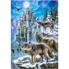 Image de Puzzle 1500 piÃ¨ces : Loups devant le chÃ¢teau