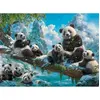 Image de Puzzle 2000 piÃ¨ces : Les pandas et leurs jeux d'hiver