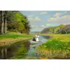 Image de Puzzle 1000 pièces : Hans Anderson Brendekilde : Jeune couple dans une barque sur le fleuve Odense Dtoys-72795BR01