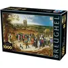 Image de Puzzle 1000 pièces : La procession du Mariage, Pieter Brueghel Dtoys-66947BR07