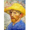 Image de Puzzle 1000 Pièces : Vincent Van Gogh -Autoportrait au chapeau dePaille Enjoy-1143