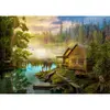 Image de Puzzle 1000 PiÃ¨ces : Une cabane en rondins sur la riviÃ¨re