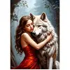 Image de Puzzle 1000 PiÃ¨ces : La Dame et le Loup