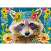 Image de Puzzle 1000 pièces : Raton laveur fleuri Enjoy-2389