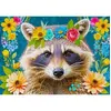 Image de Puzzle 1000 piÃ¨ces : Raton laveur fleuri