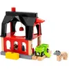 Image de Accessoire pour circuit de train en bois : grange des animaux Brio-36012