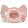 Image de Sucette orthodontique en silicone Binky Bow Misty Pink (3 mois et +)