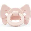 Image de Sucette orthodontique en silicone Binky Bow Misty Pink (0 mois et +)