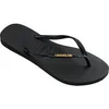 Image de Tongs femme Havaianas Slim Logo Metallic Noir 37/38 4119875-1924