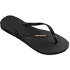 Image de Tongs femme Havaianas Slim Logo Metallic Noir 39/40 4119875-1924