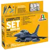 Image de Maquette avion militaire : Complete Set for Modeling - F-16 C/D Night Falcon Italeri-I72009