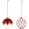 Image de ALESSI Boule de Noël 2 pièces 6cm Blanc/Rouge rouge