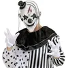 Image de Demi-Masque Clown Tueur - Blanc et Noir 00848