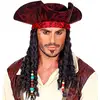 Image de Chapeau Tricorne Pirate avec Bandana et Dreadlocks 01892