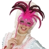 Image de Loup Papillon Plumes Roses - Tige Rose 04705