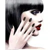 Image de Faux-ongles x12 Stiletto Noirs Auto-Adhesifs 5341
