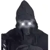 Image de Masque à capuche visage invisible et yeux lumineux blancs 7807WID