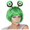 Image de Serre-Tête Yeux Avec Plumes Verts - Adulte 9685