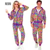 Image de Costume Hippie Flower Power Fluo - Adulte RDF-45142