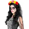 Image de Serre-Tête Voile avec Fleurs Dia de los Muertos 86862