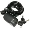 Image de Antivol câble vélo spiral à clé avec support et alarme P2R 147580 Noir 12 mm x 0,60 m