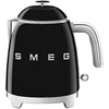 Image de SMEG Mini-bouilloire 0,8 l Style rétro années 50 Noir KLF05BLEU noir