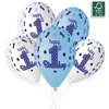 Image de 5 Ballons Imprimé 1er Anniversaire - 33 Cm - Blanc et Bleu 313666GEM