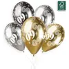 Image de 5 Ballons 60 Ans - 33 Cm - Or Et Argent 313932GEM