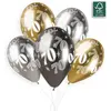 Image de 5 Ballons 70 Ans - 33 Cm - Or Et Argent 313949GEM