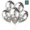 Image de 5 Ballons 25 Ans - 33 Cm - Gris 314045GEM