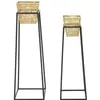 Image de Vase carré Mauro Ferretti (x2) Doré 23x70-20x60 cm 1425090000