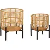 Image de Vase en rotin Mauro Ferretti (x2) Multicolore 41x47-33x39 cm 1426000003