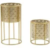Image de Vase Mauro Ferretti Golvy Coppia (x2) Doré 21x40-19x22 cm 142621000A