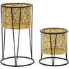 Image de Vase Mauro Ferretti Leavy Coppia (x2) Doré 21x40-19x22 cm 1426220000