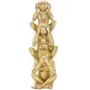 Image de Statuette de 3 petits singes Mauro Ferretti Doré 10,5x30 cm 0119760000