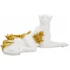 Image de Statuette Mauro Ferretti Leopardo Blanc 53x21,5x24 cm 0119770000
