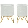 Image de Cache-pot Mauro Ferretti Carly (x2) Doré 16x20-13x20 cm 1427930000