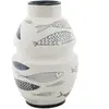 Image de Vase Mauro Ferretti Ceramica Fish Blanc 21x31 cm 0420990001