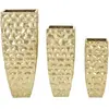 Image de Vase Mauro Ferretti Glody Tris (x3) Doré 38x38x94-30,5x30,5x76- cm 0421090000