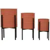 Image de Cache-pot Mauro Ferretti Milly (x3) Rouge 36x56,5-30x48,5-24x37,5 cm 1428450000