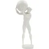 Image de Statuette Mauro Ferretti Atlas Blanc 18x12,5x50 cm 0120030001