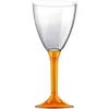 Image de Paquet de 10 Verres montés, pied translucide ORANGE CH57580 40