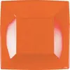 Image de Paquet 8 assiettes plastique rigide Carré, ORANGE grandes 29 cm CH58056 40