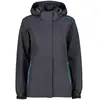 Image de Veste imperméable à capuche avec ventilation femme CMP 32X5826-U423 Noir 3XL